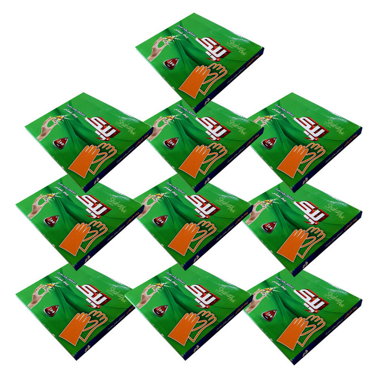 دستکش یکبار مصرف پیک مدل 10-B001 مجموعه 10 عددی